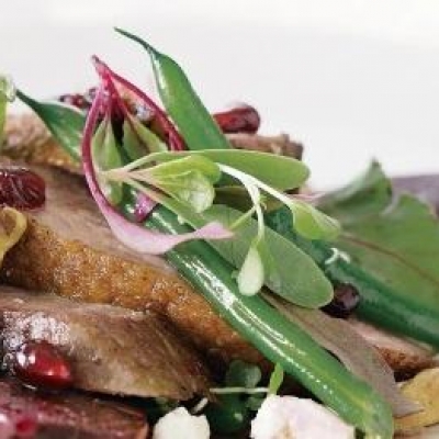 Beetroot Bean and Duck Salad