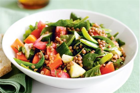 Lentil, Spinach and Tomato Salad | Ripe