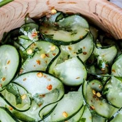 Cucumber Coriander Lime Salad