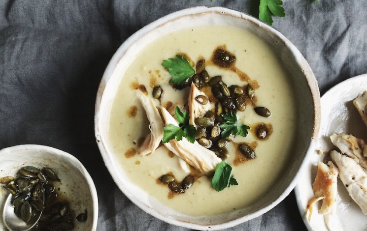 Winter Creamy Cauliflower Chicken Soup | Ripe