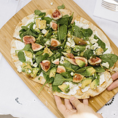 Raw Avocado & Fig Pizza