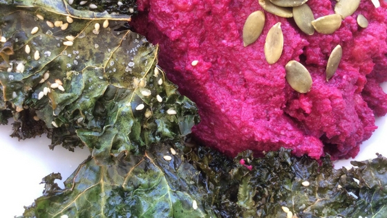 Beetroot-Hummus-and-kale-Chips_Ripe Organic