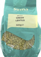 SUMA ORGANIC GREEN LENTILS  500G