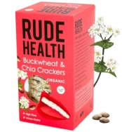 RUDE HEALTH ORGANIC BUCKWHEAT  CHIA  CRACKERS 150G