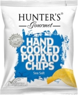 HUNTERS HAND COOKED POTATO CHIPS SEA SALT 40GM POUCH