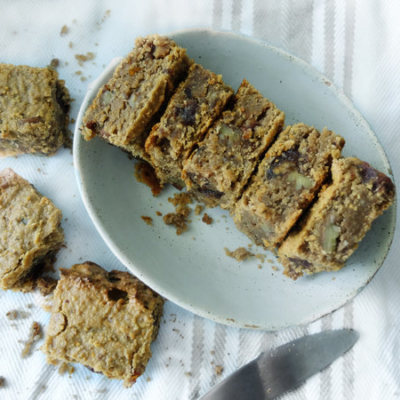 Sticky Date and Pecan Flapjacks