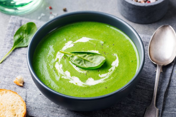 Supergreen Soup With Yogurt and Pine Nuts | Organic Food Recipe | Ripe Organic
